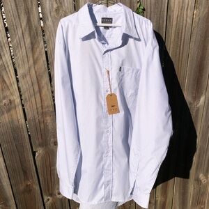 NEW Texas Standard 3XL Long Sleeve Blue Plaid Button Down Shirt